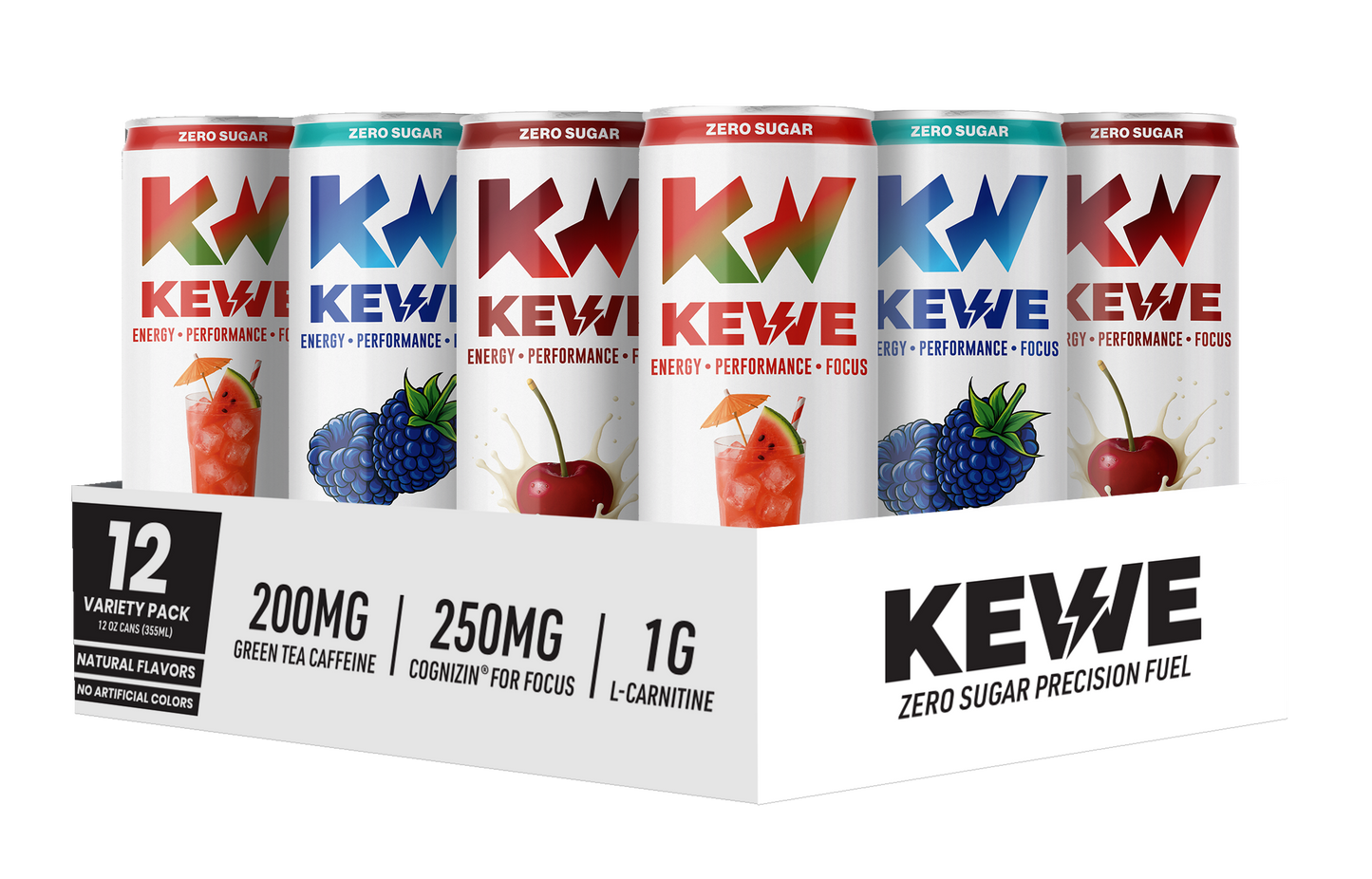 KEWE Energy Drink 3 Flavor Variety Pack