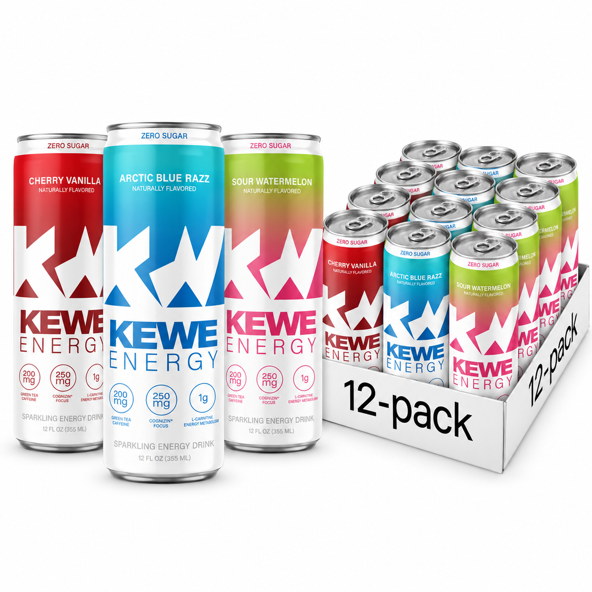 KEWE Energy Drink 3 Flavor Variety Pack