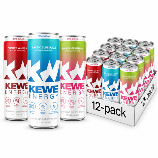 KEWE Energy Drink 3 Flavor Variety Pack