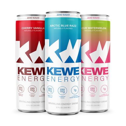 KEWE Energy Drink 3 Flavor Variety Pack